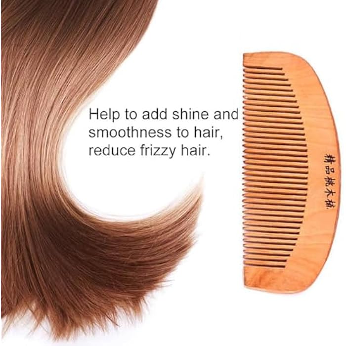 3 Pieces Unisex Anti-Static Wide Tooth Wood Hair Comb - Image 4